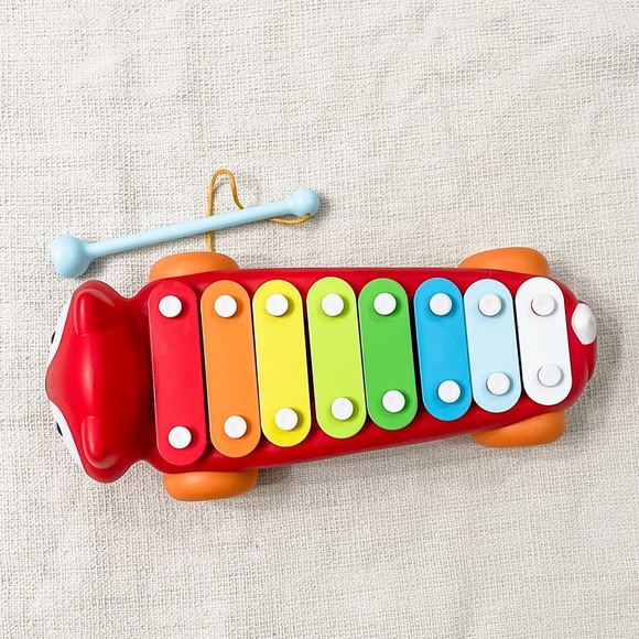 🦊 🎶 EUC Skip Hop Xylophone Fox Pull Toy for Baby/Toddler with Wheels & Baton - Picture 3 of 5